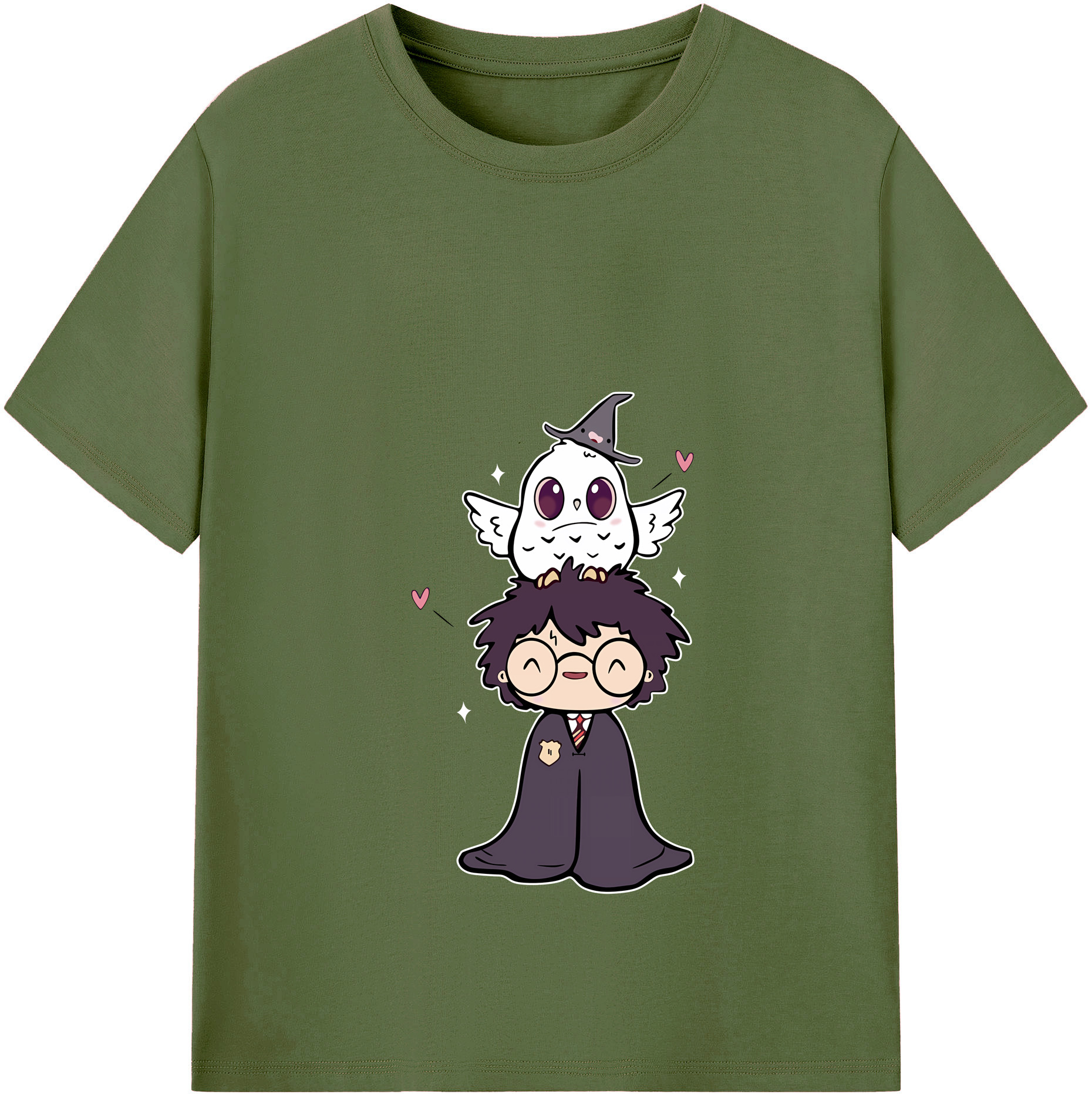 （画像用） Harry Potter ハリー・ポッターシリーズ 綿100％半袖Tシャツ（フロントプリント）